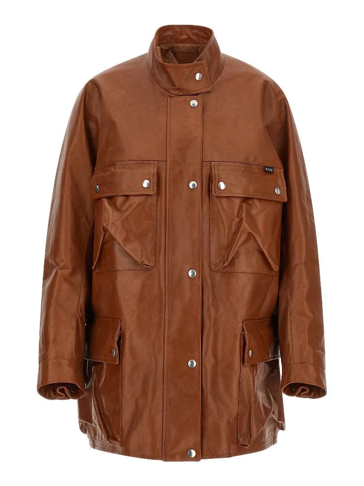 Brown Calfskin Leather Jacket