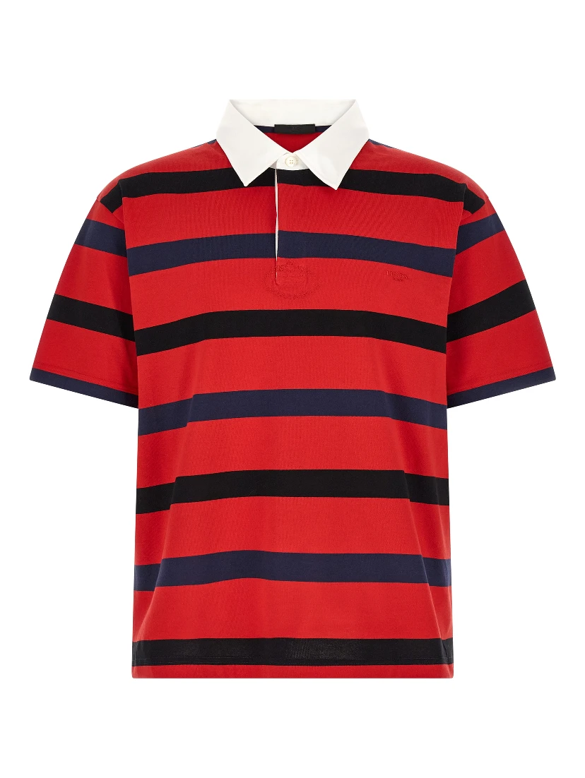 Red Cotton Polo Shirt