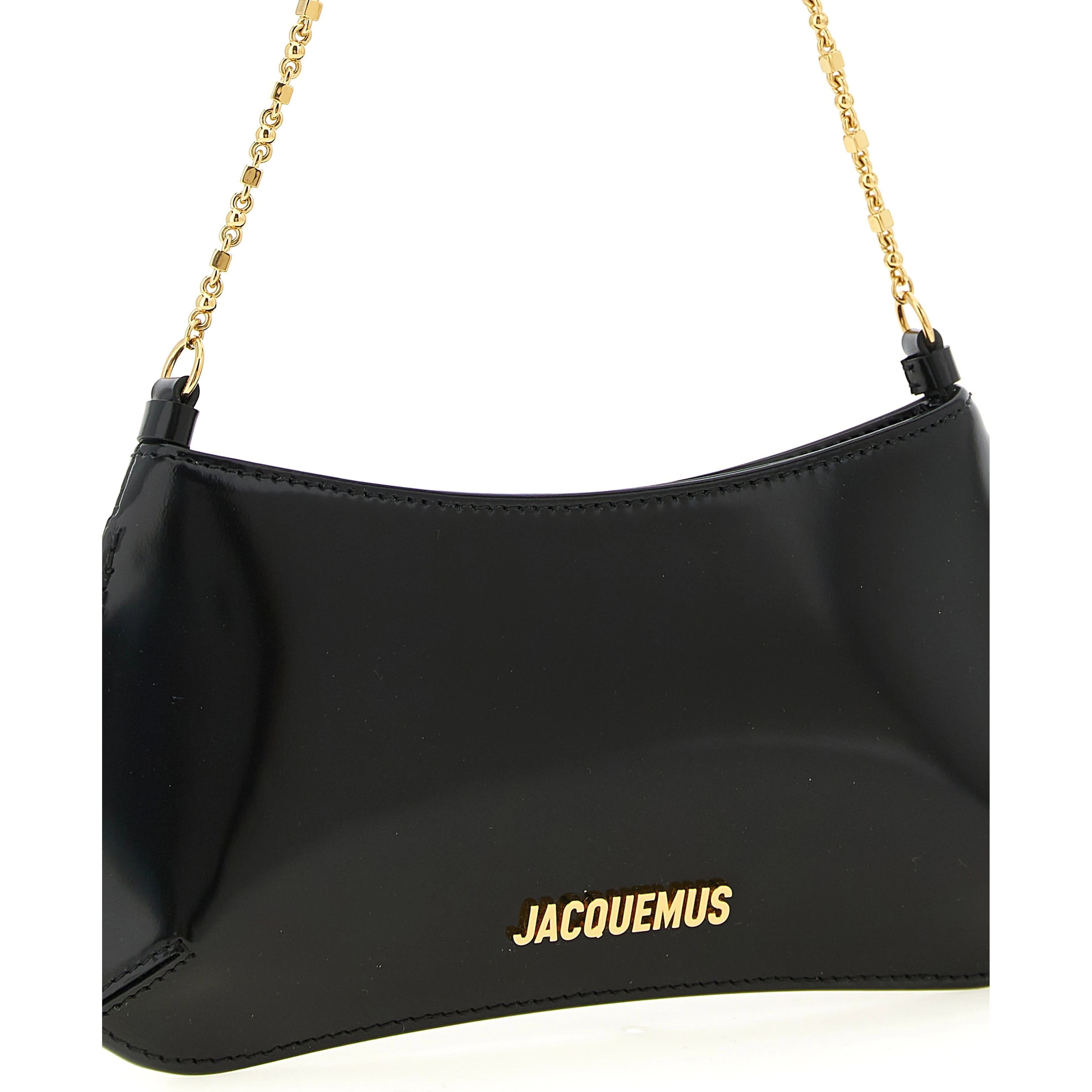Black Calfskin Shoulder Bag