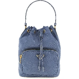 Blue Recycled Polyamide Handbag