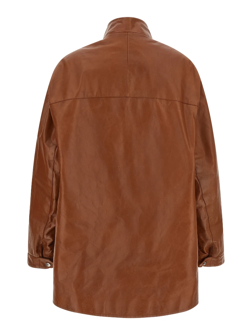 Brown Calfskin Leather Jacket