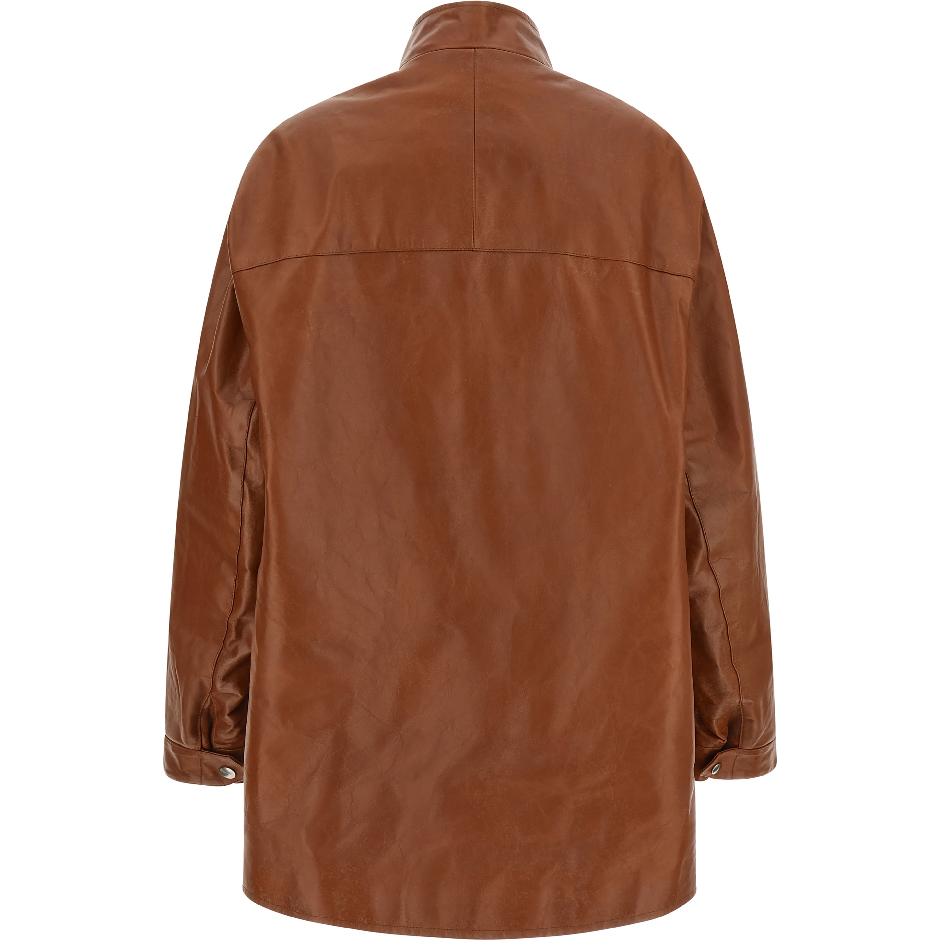 Brown Calfskin Leather Jacket