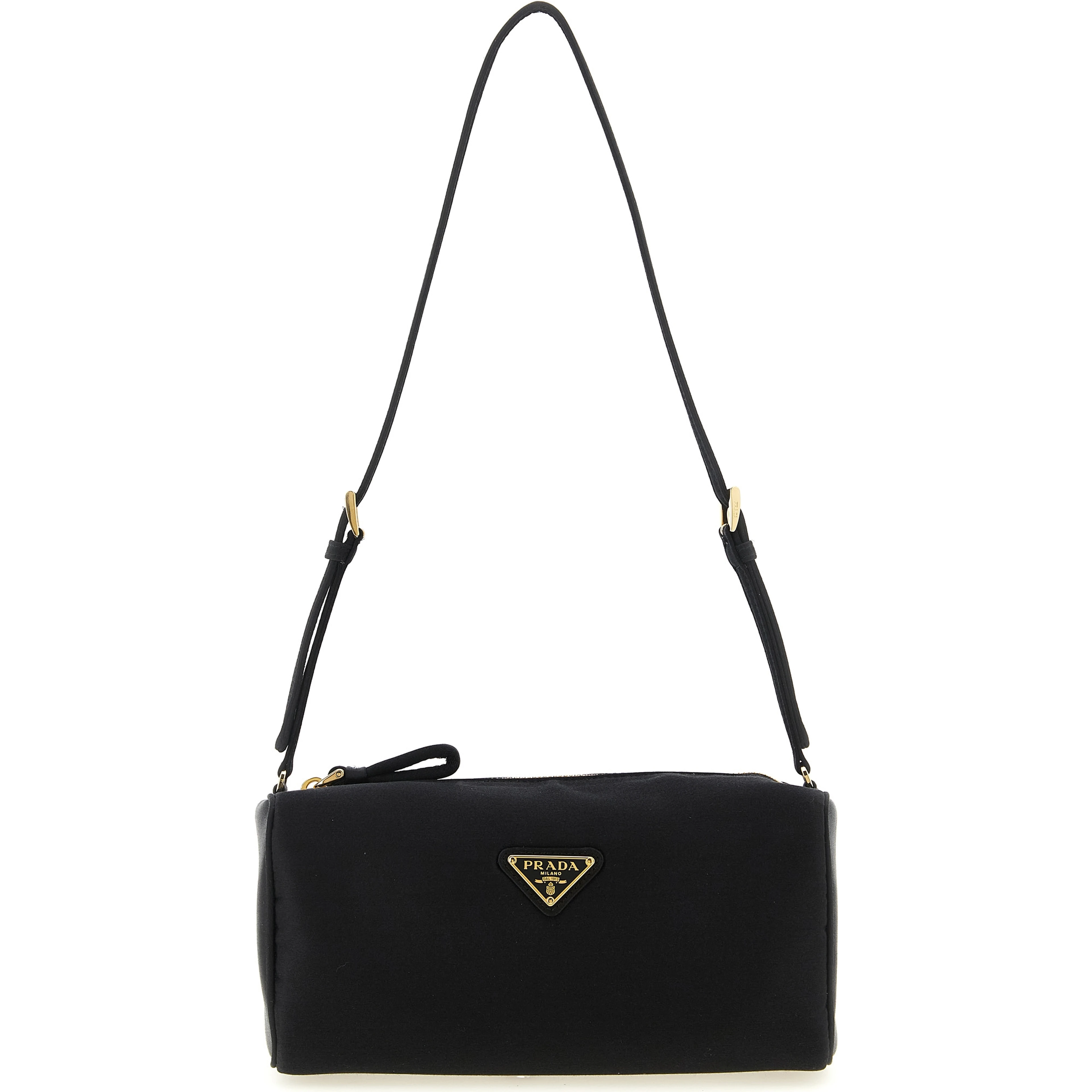 Black Viscose Shoulder Bag