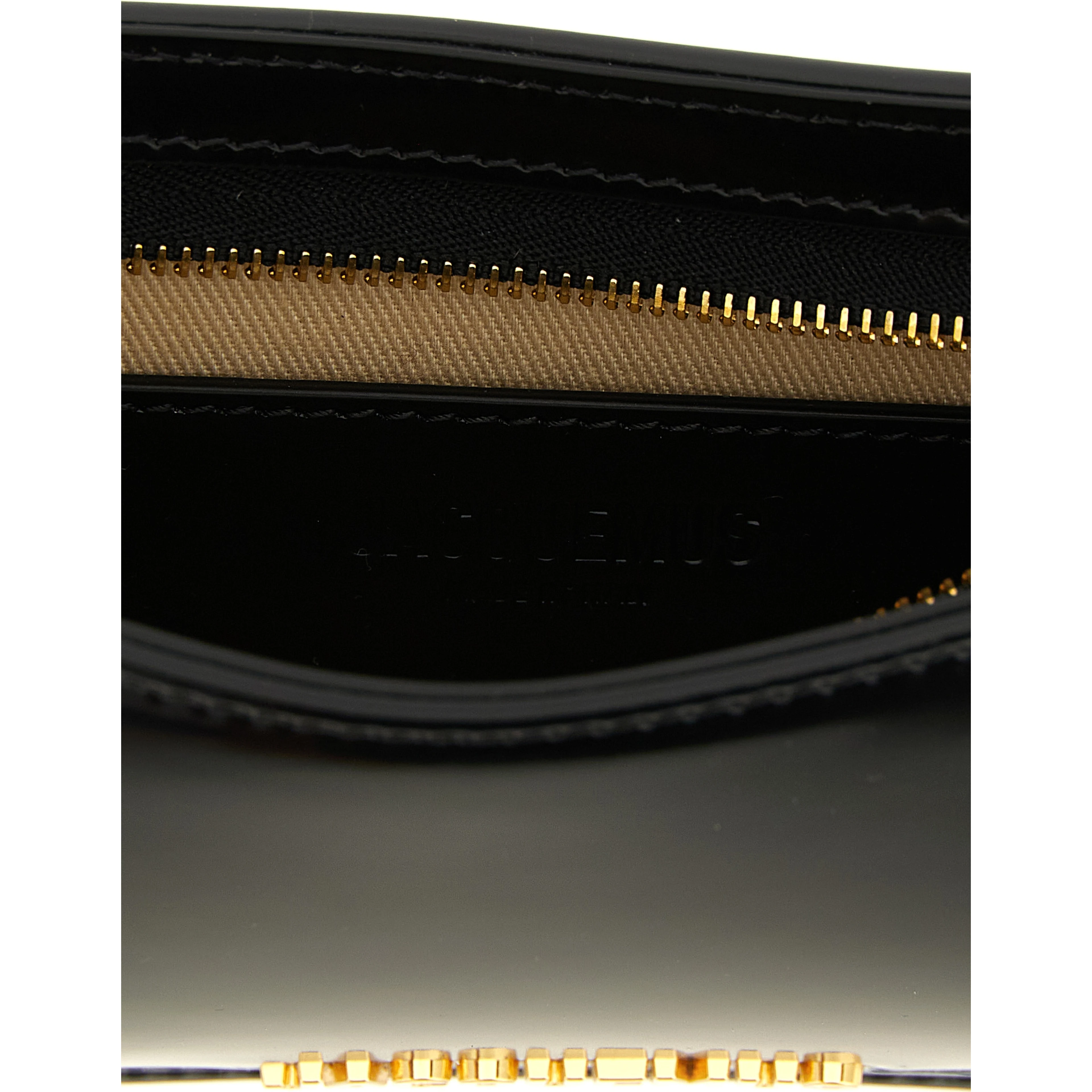 Black Calfskin Shoulder Bag