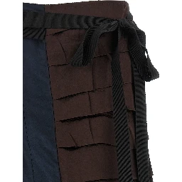 Multicolor Silk Midi Skirt