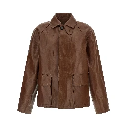 Brown Calfskin Leather Jacket