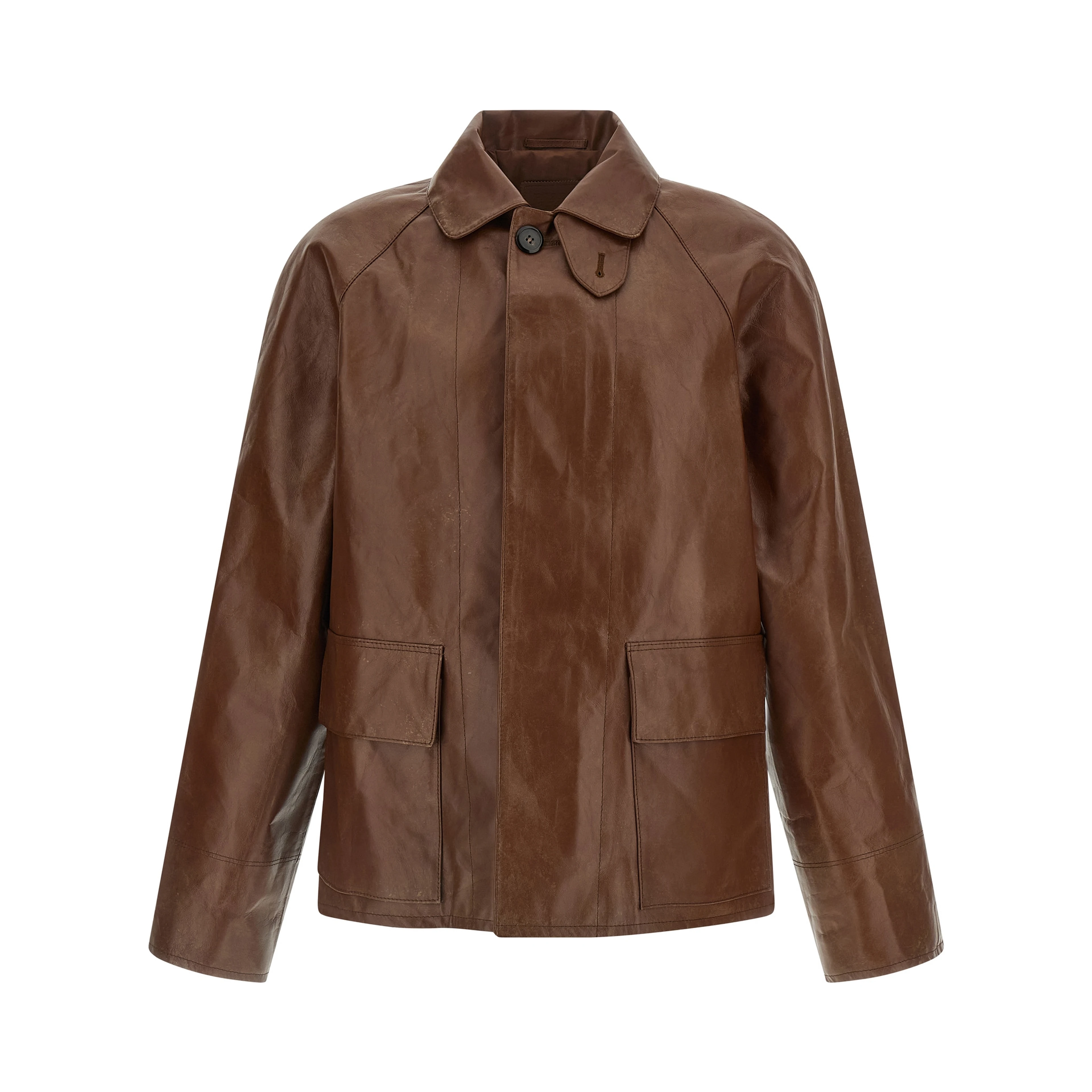 Brown Calfskin Leather Jacket