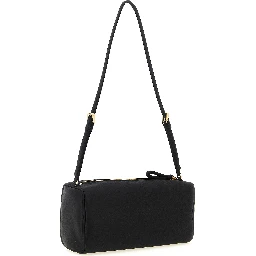 Black Viscose Shoulder Bag
