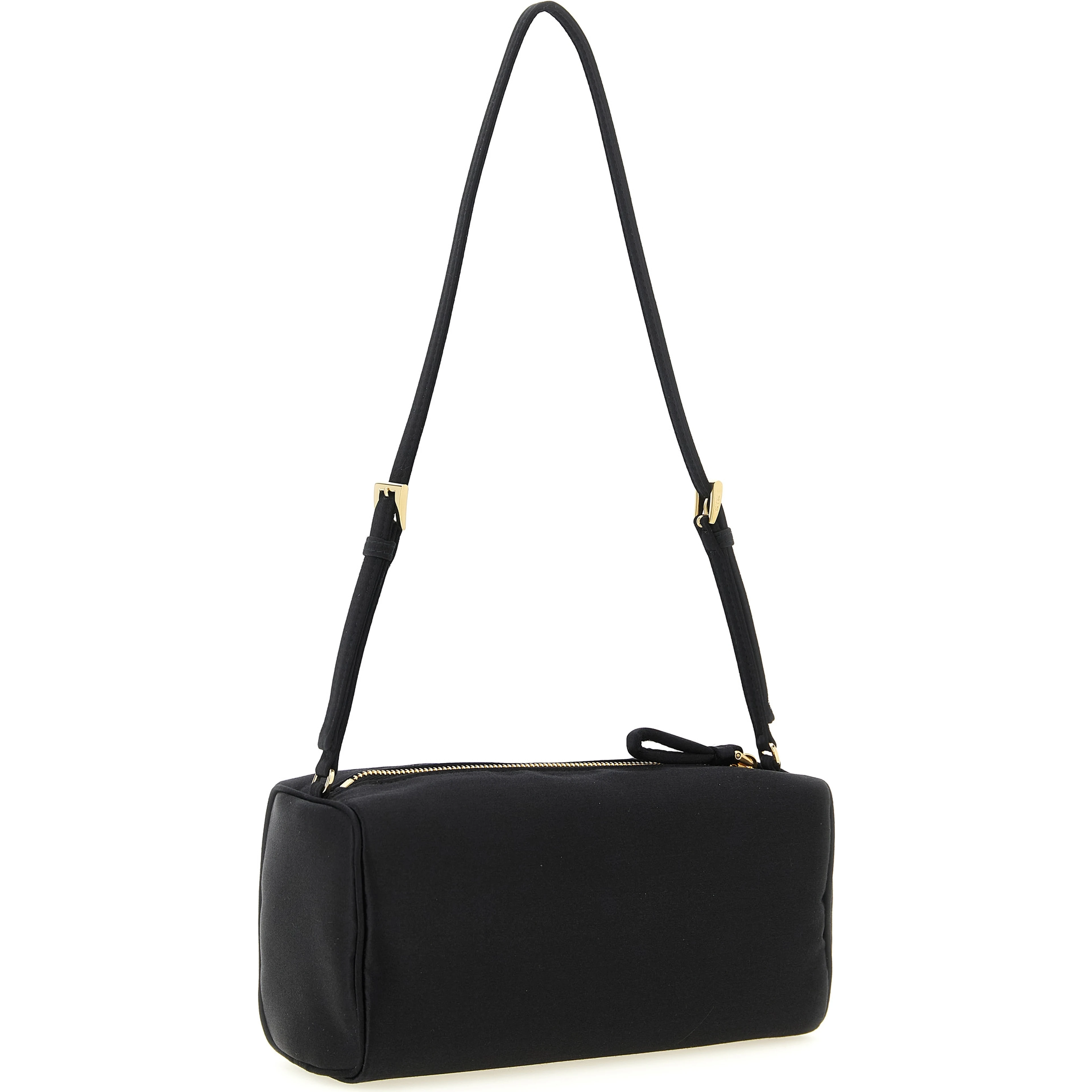 Black Viscose Shoulder Bag