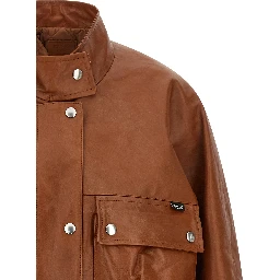 Brown Calfskin Leather Jacket