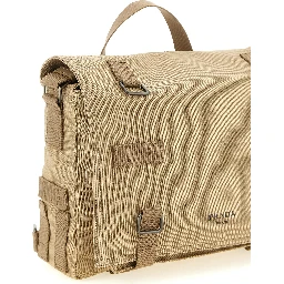 Beige Cotton Crossbody Bag
