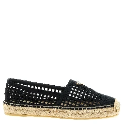 Black Cotton Espadrilles