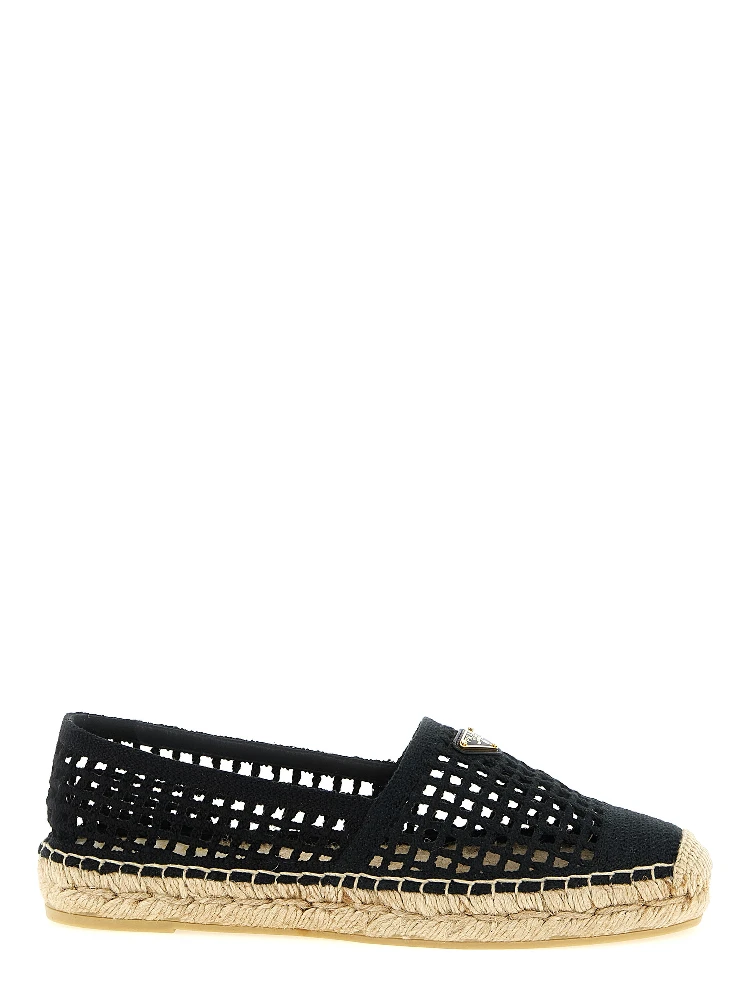 Black Cotton Espadrilles