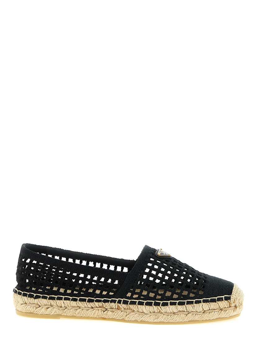 Black Cotton Espadrilles