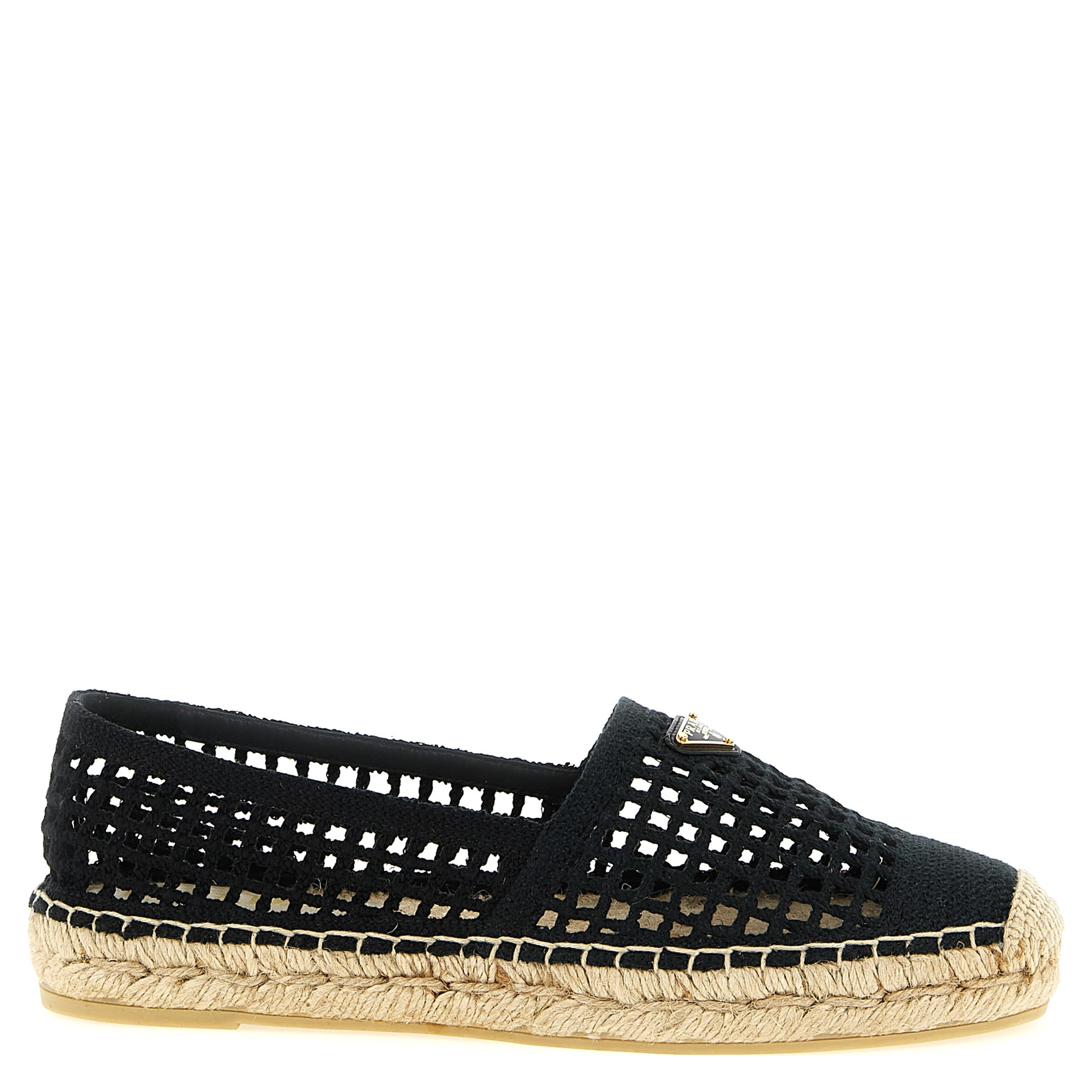 Black Cotton Espadrilles