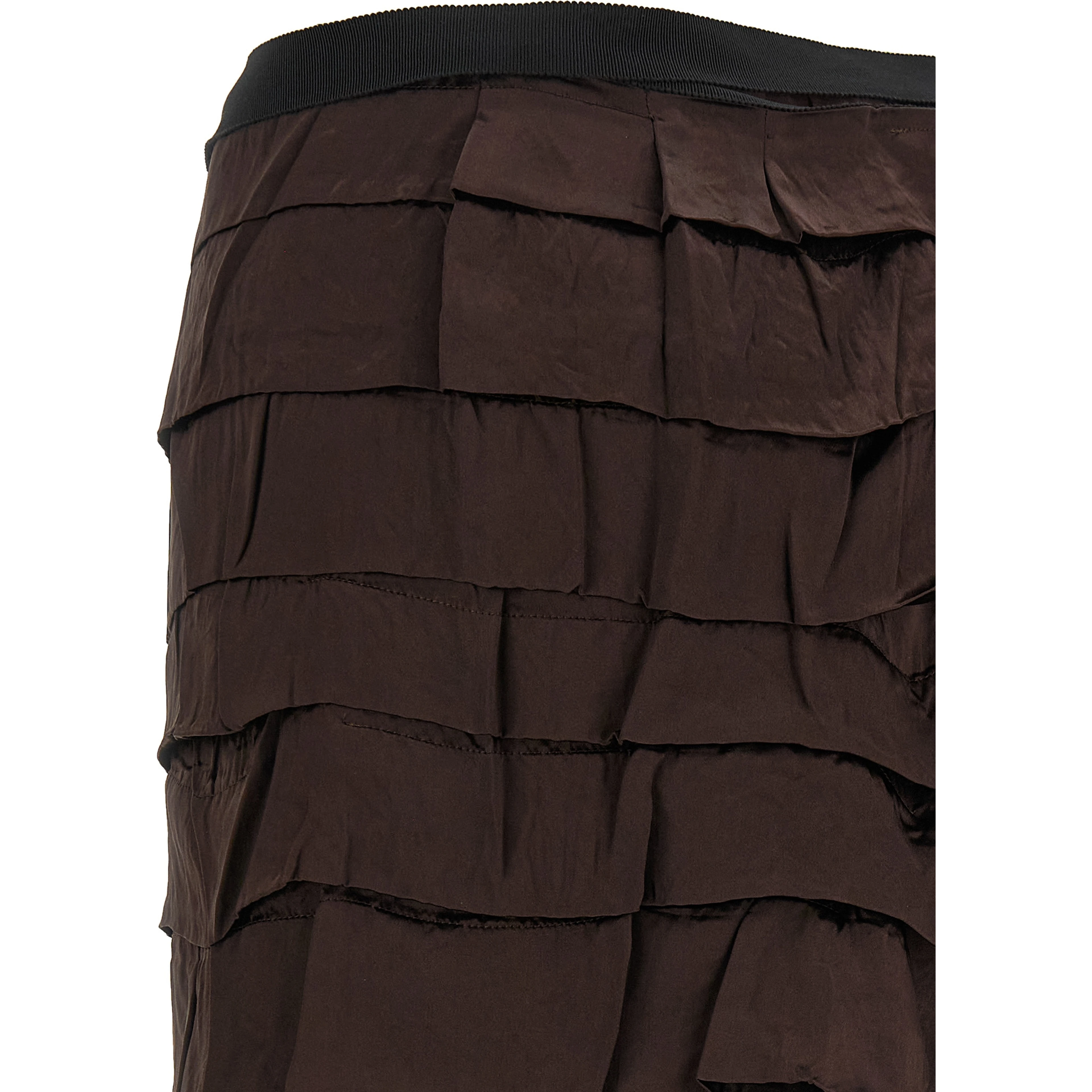 Multicolor Silk Midi Skirt
