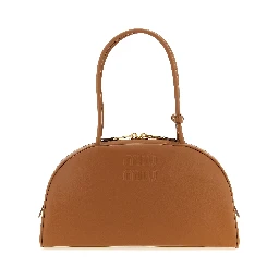 Brown Calfskin Shoulder Bag
