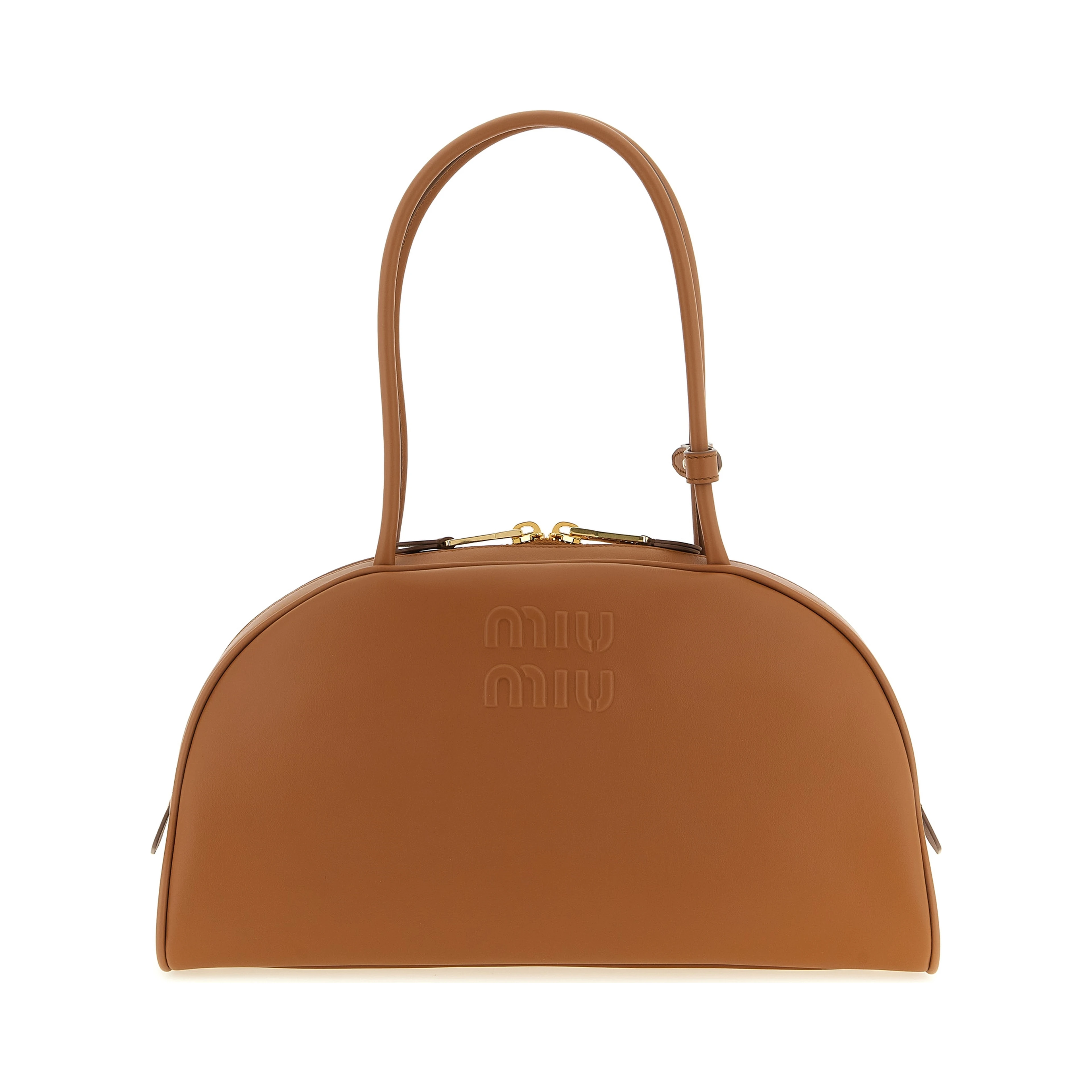 Brown Calfskin Shoulder Bag