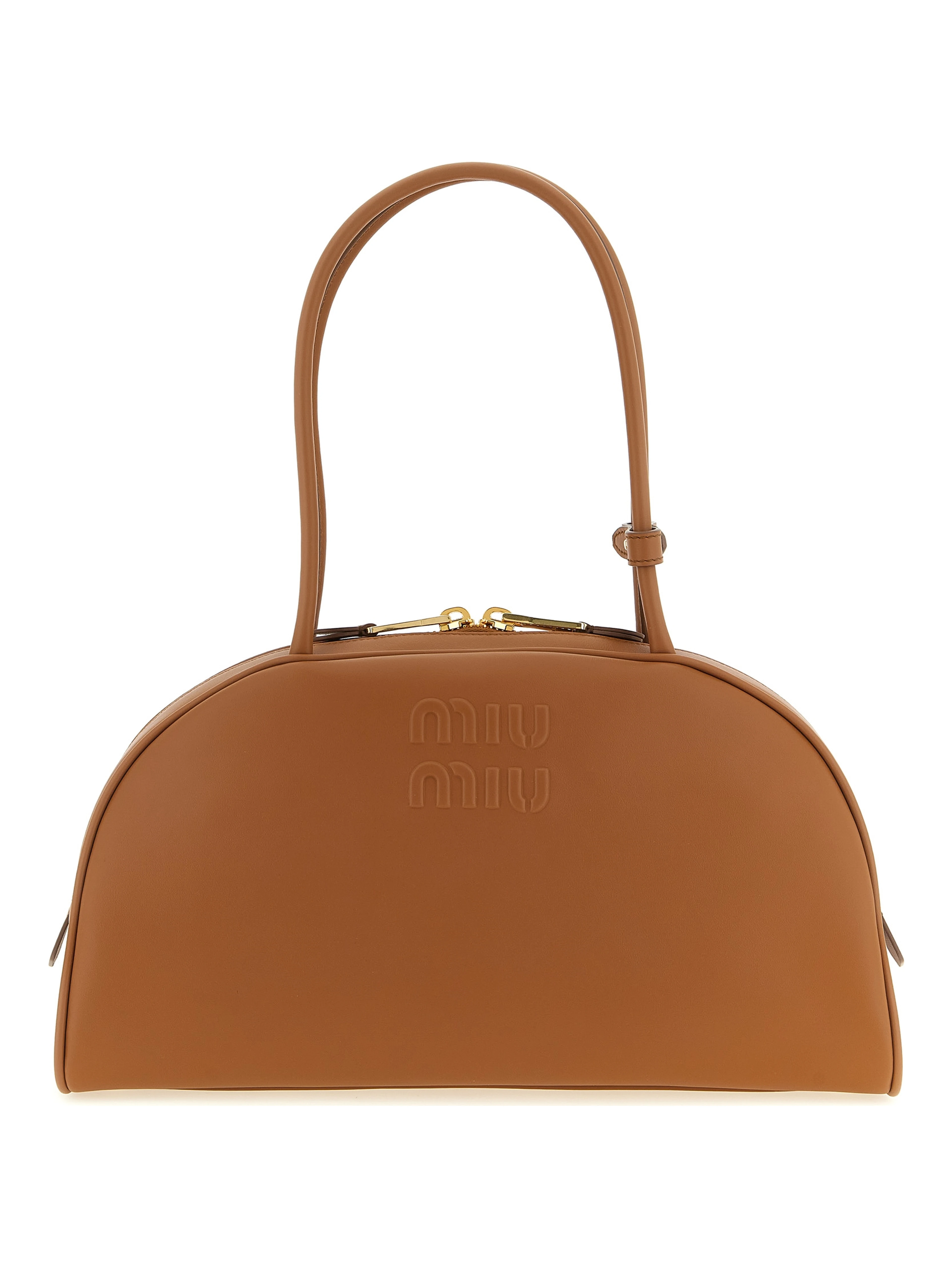 Brown Calfskin Shoulder Bag