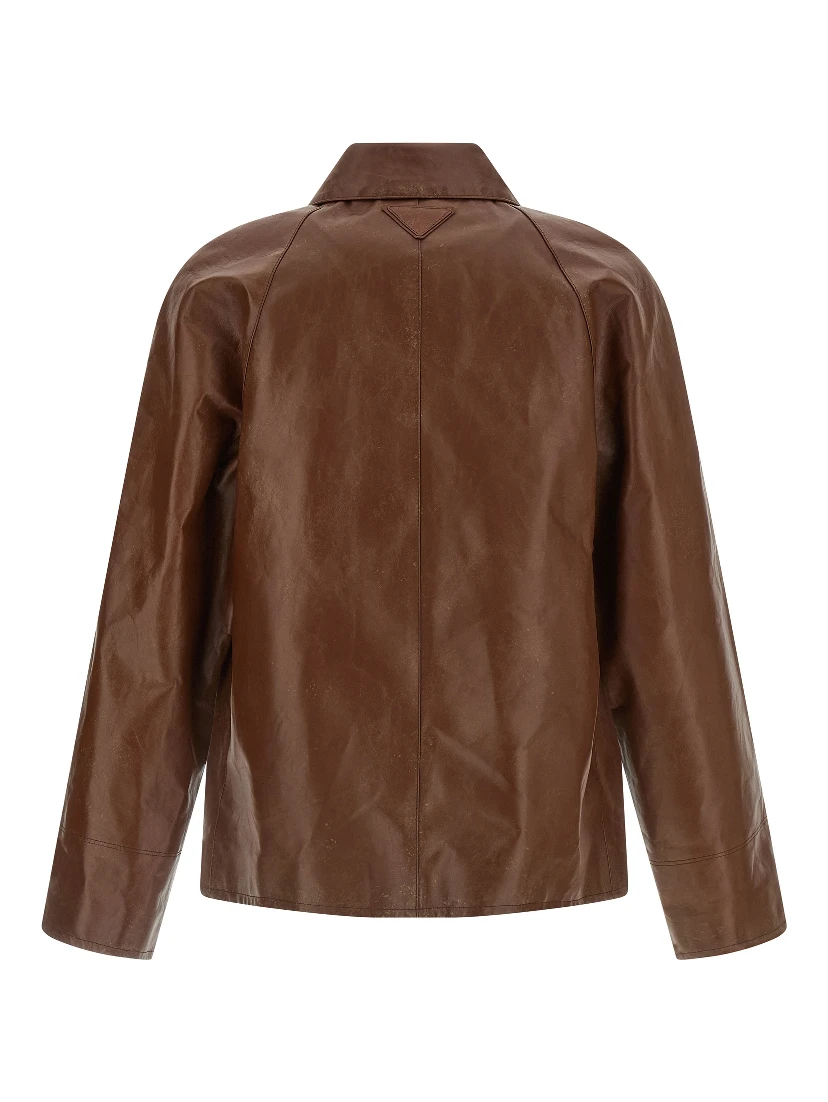 Brown Calfskin Leather Jacket