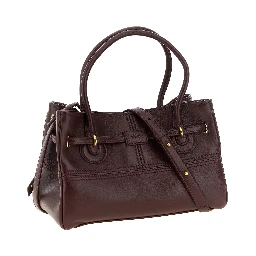 Bordeaux Lamb Leather Shoulder Bag