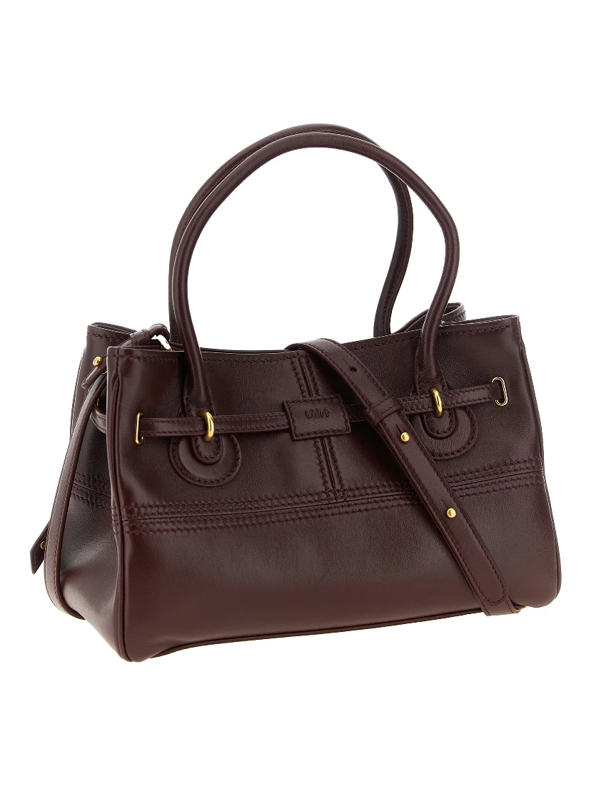 Bordeaux Lamb Leather Shoulder Bag