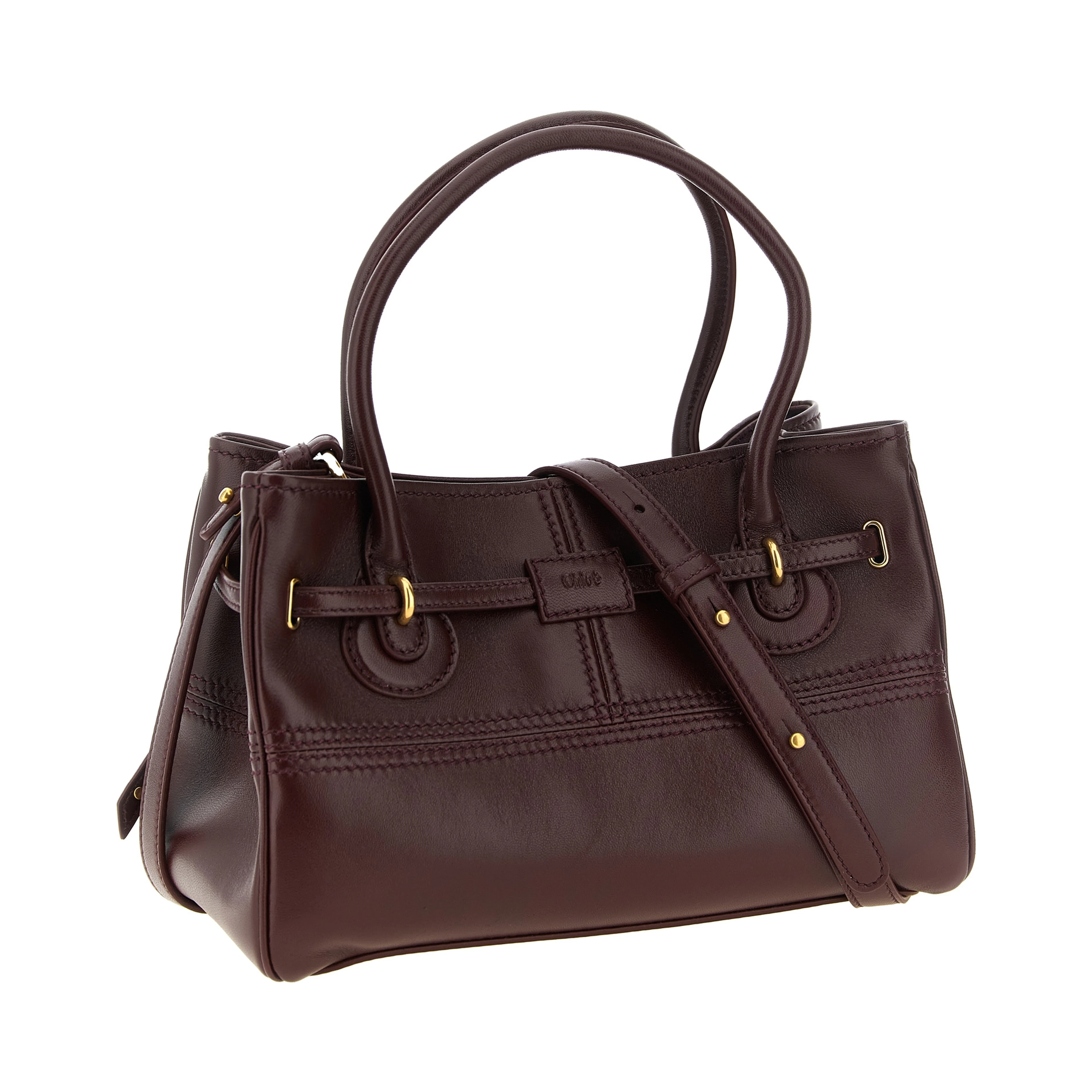 Bordeaux Lamb Leather Shoulder Bag