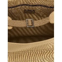 Beige Cotton Crossbody Bag