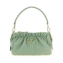 Bicolor Lamb Leather Shoulder Bag