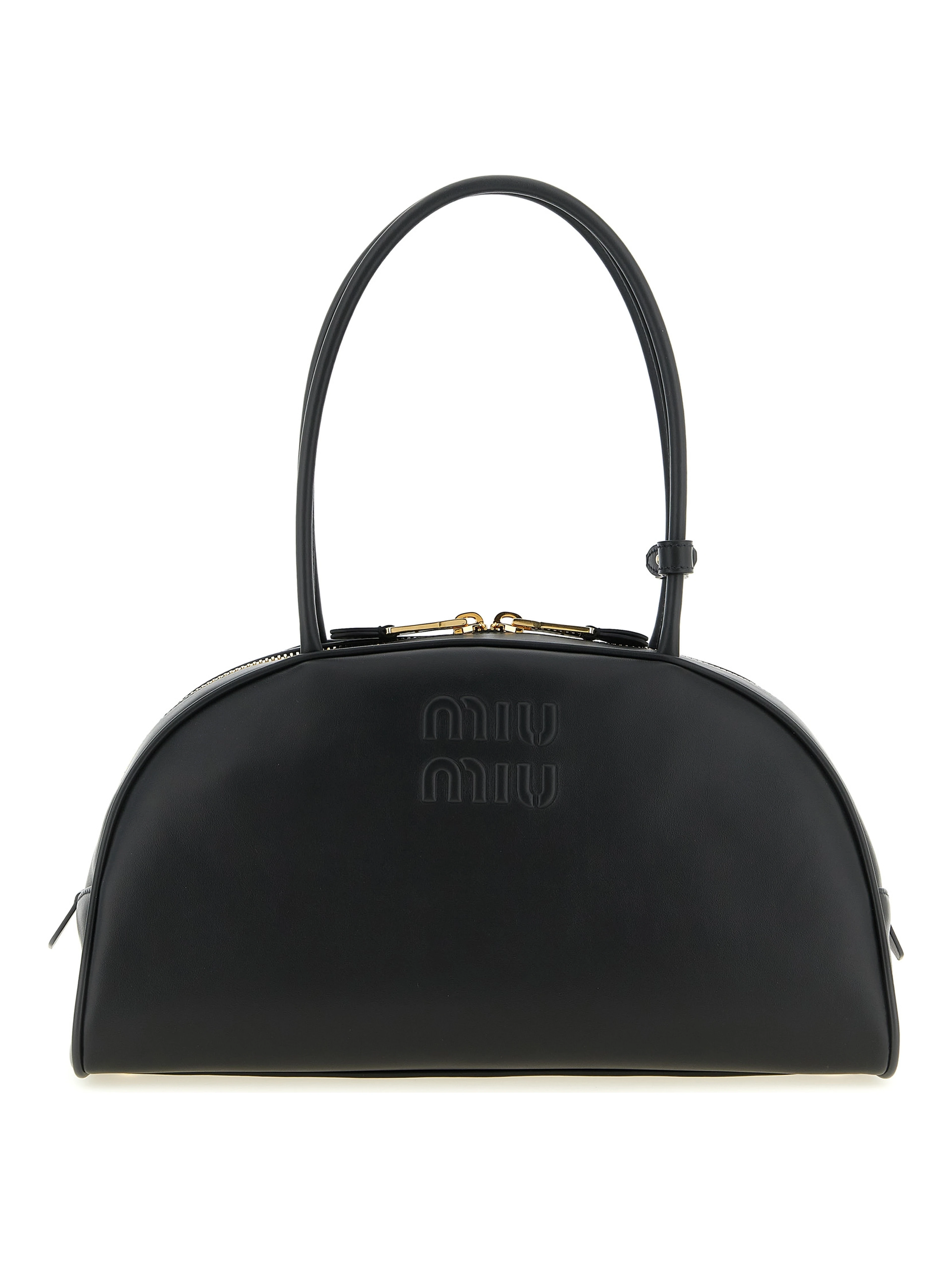 Black Calfskin Shoulder Bag