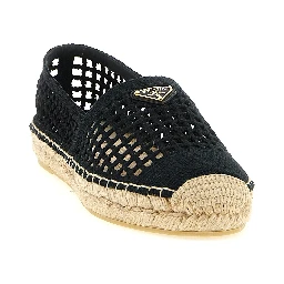Black Cotton Espadrilles