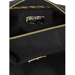 Black Viscose Shoulder Bag