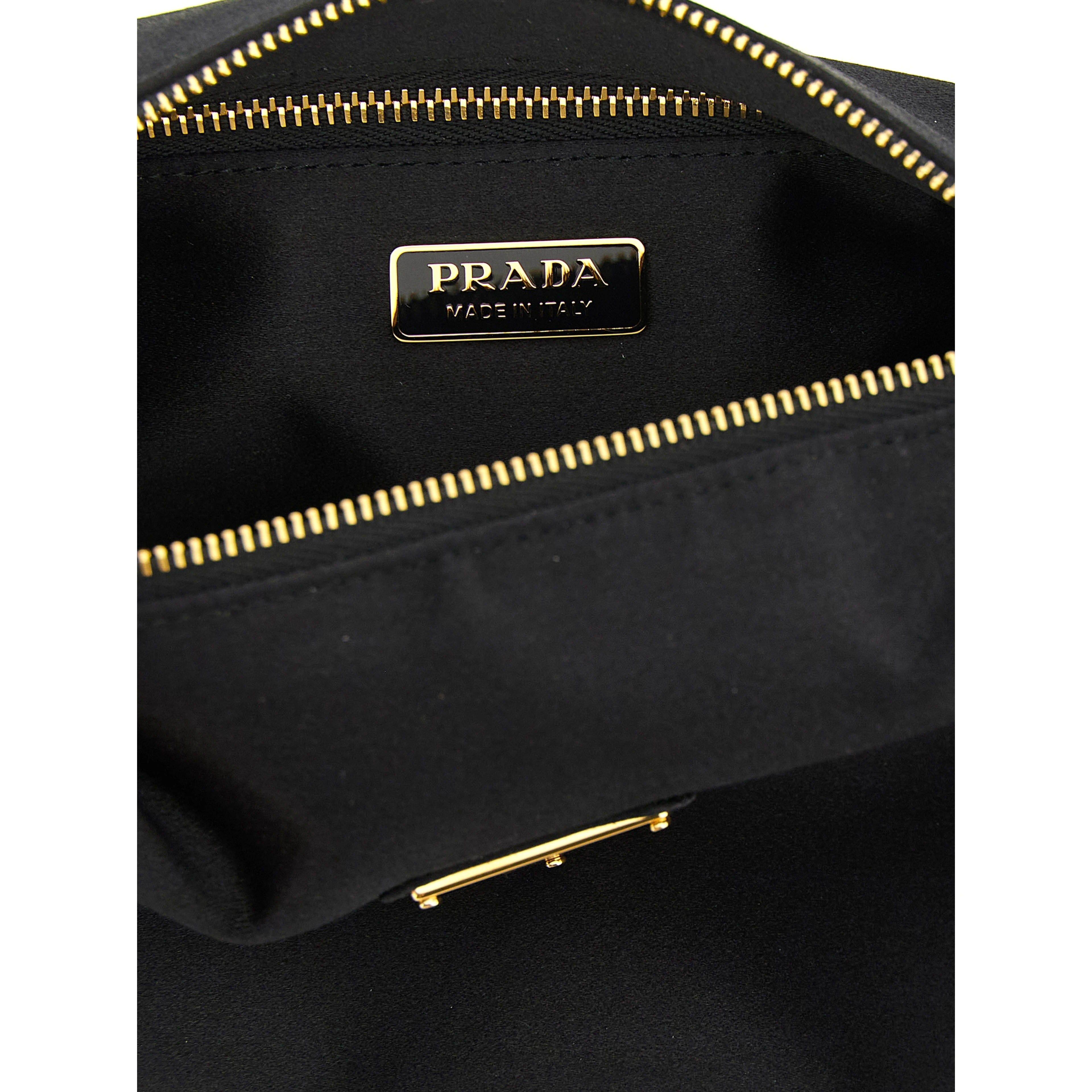 Black Viscose Shoulder Bag