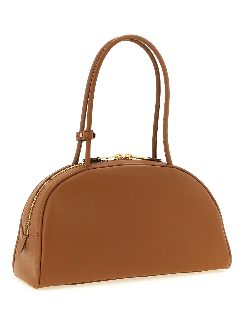 Brown Calfskin Shoulder Bag