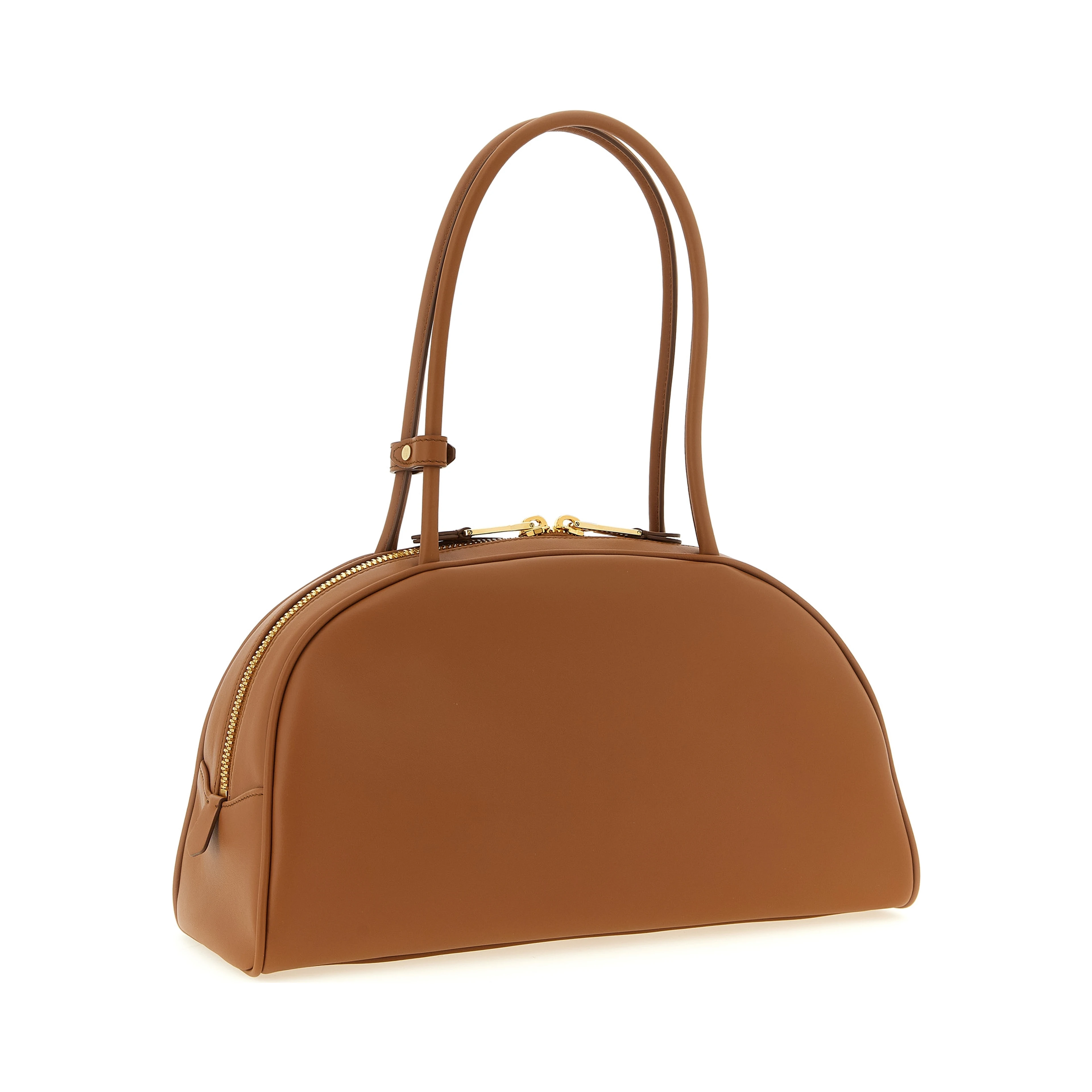 Brown Calfskin Shoulder Bag