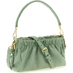 Bicolor Lamb Leather Shoulder Bag