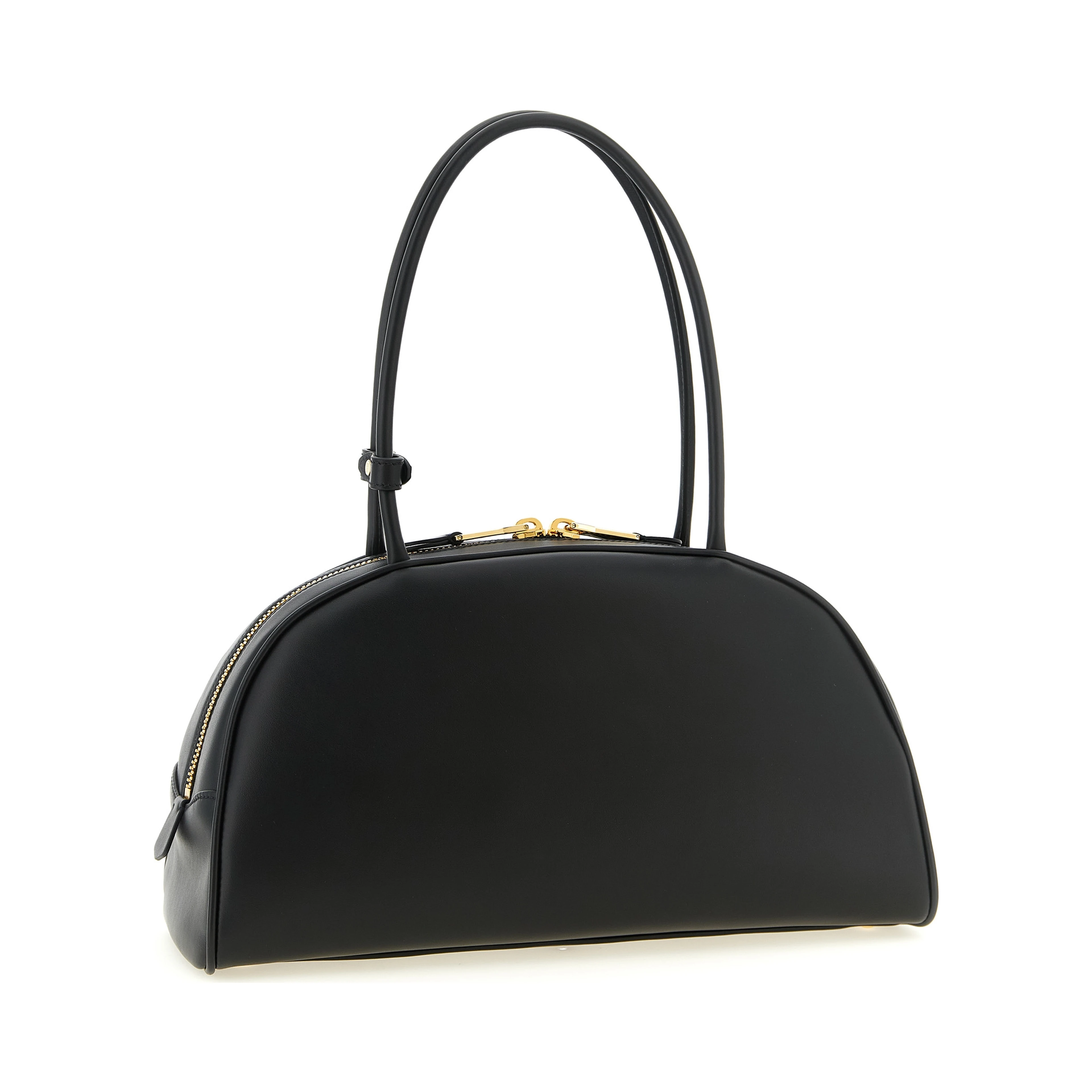 Black Calfskin Shoulder Bag