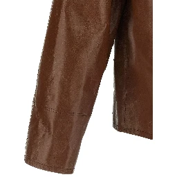 Brown Calfskin Leather Jacket