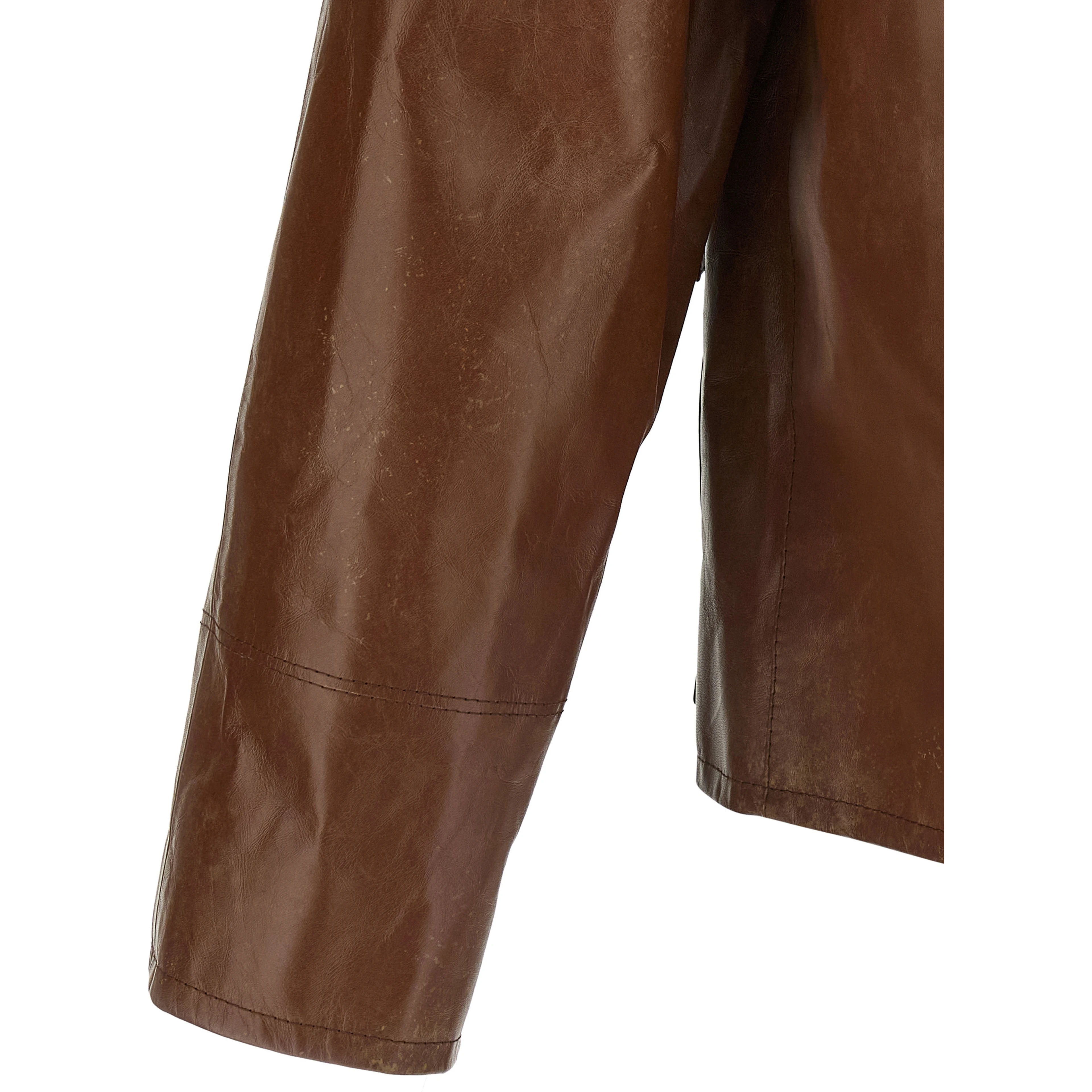 Brown Calfskin Leather Jacket
