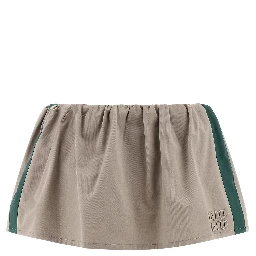 Gray Cotton Long Skirt