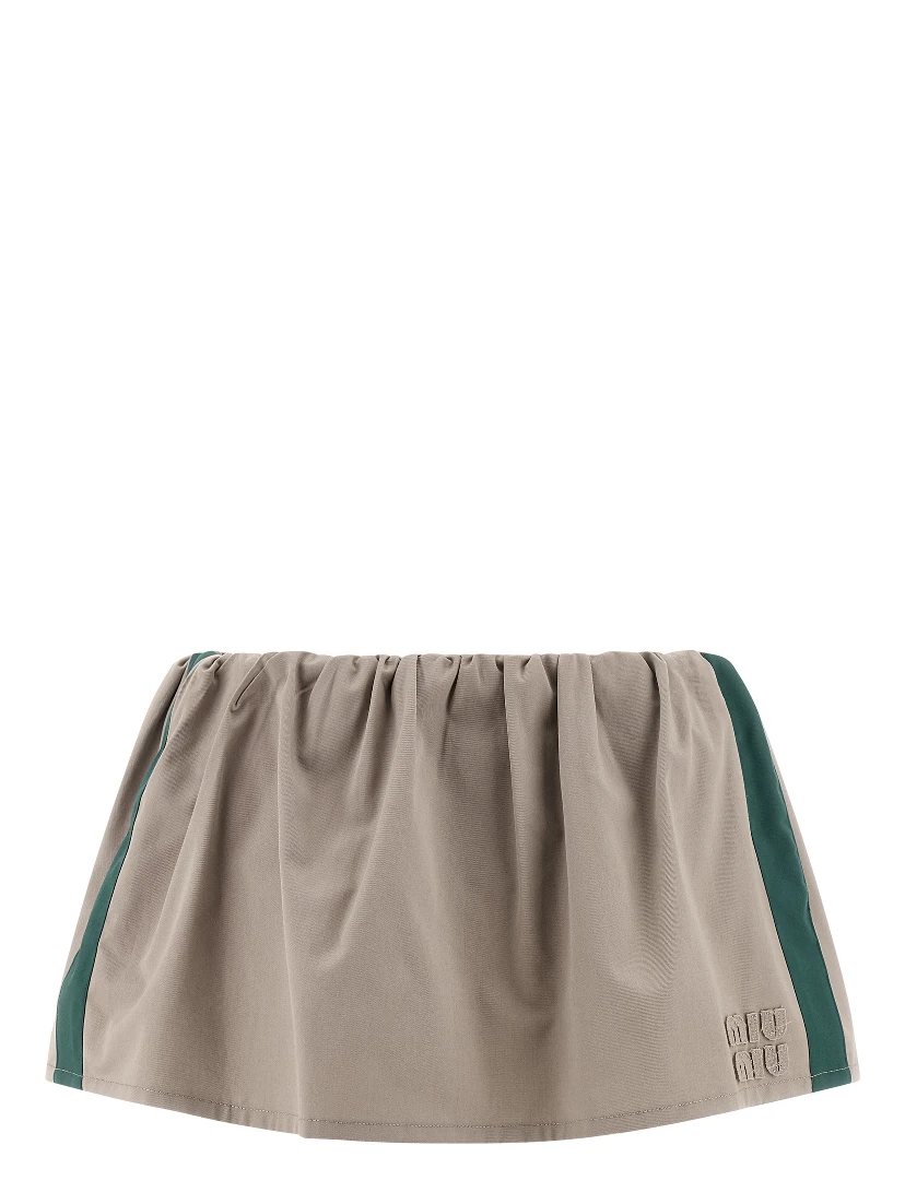 Gray Cotton Long Skirt