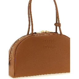 Brown Calfskin Shoulder Bag
