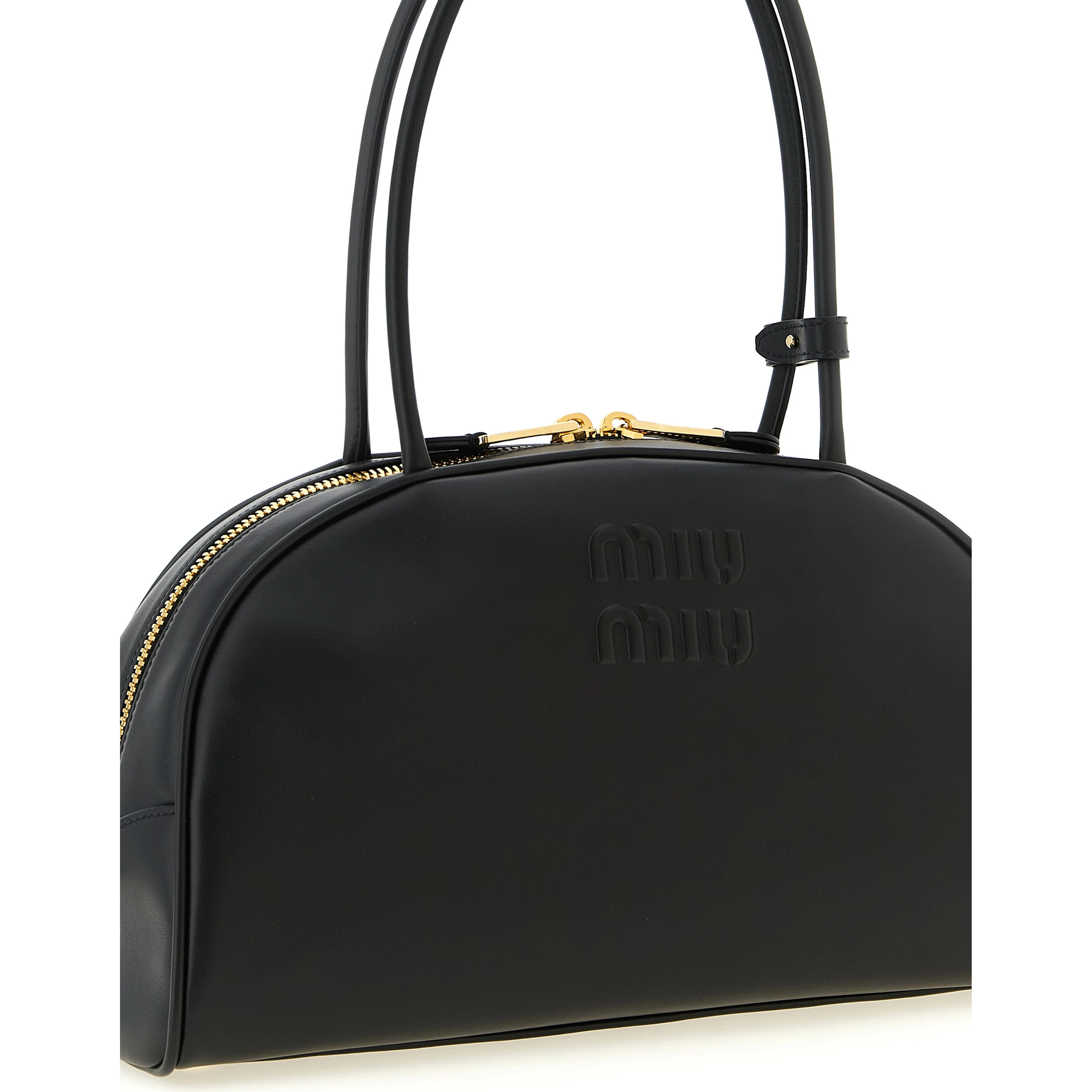 Black Calfskin Shoulder Bag