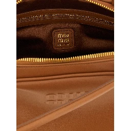Brown Calfskin Shoulder Bag