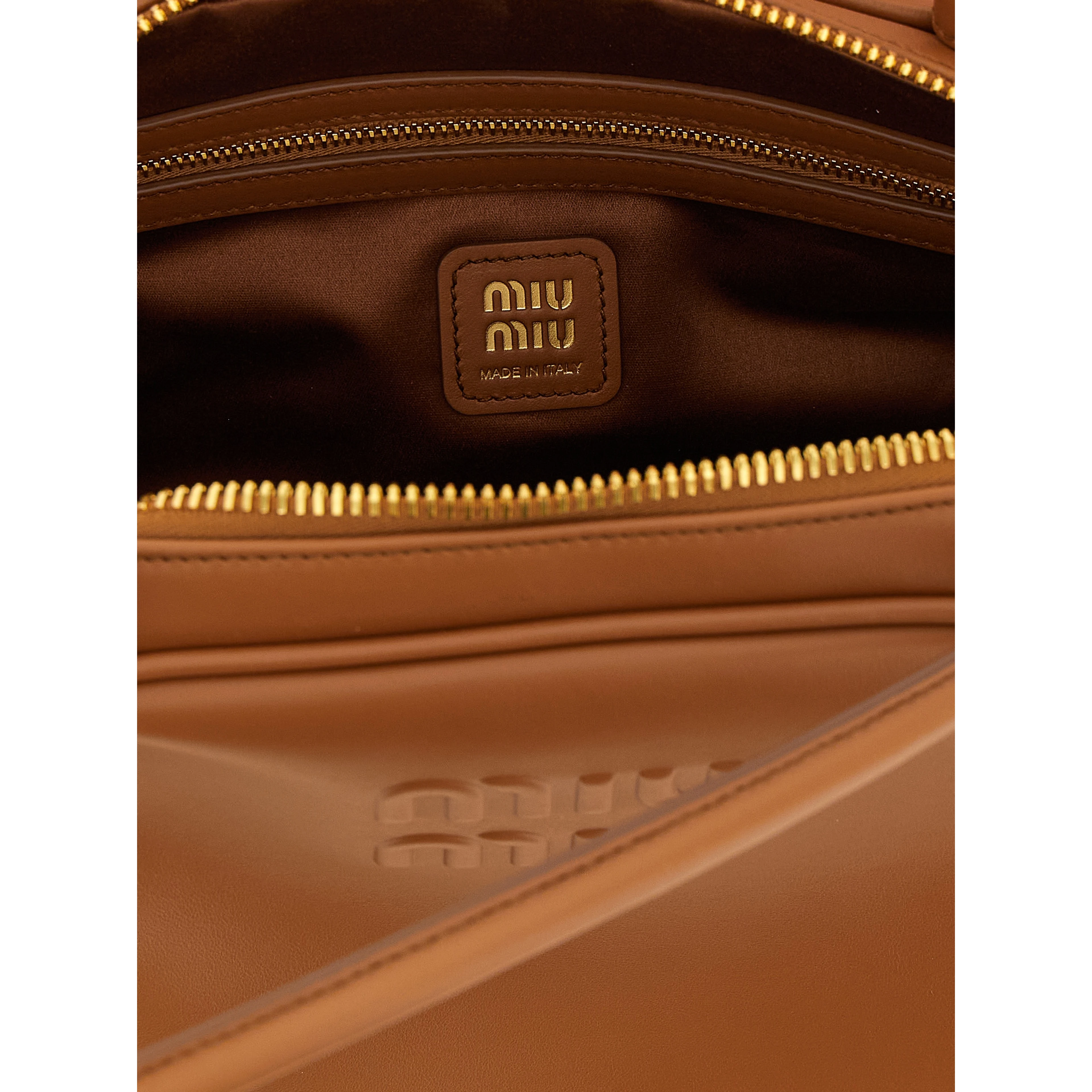 Brown Calfskin Shoulder Bag