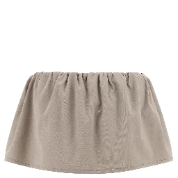 Gray Cotton Long Skirt