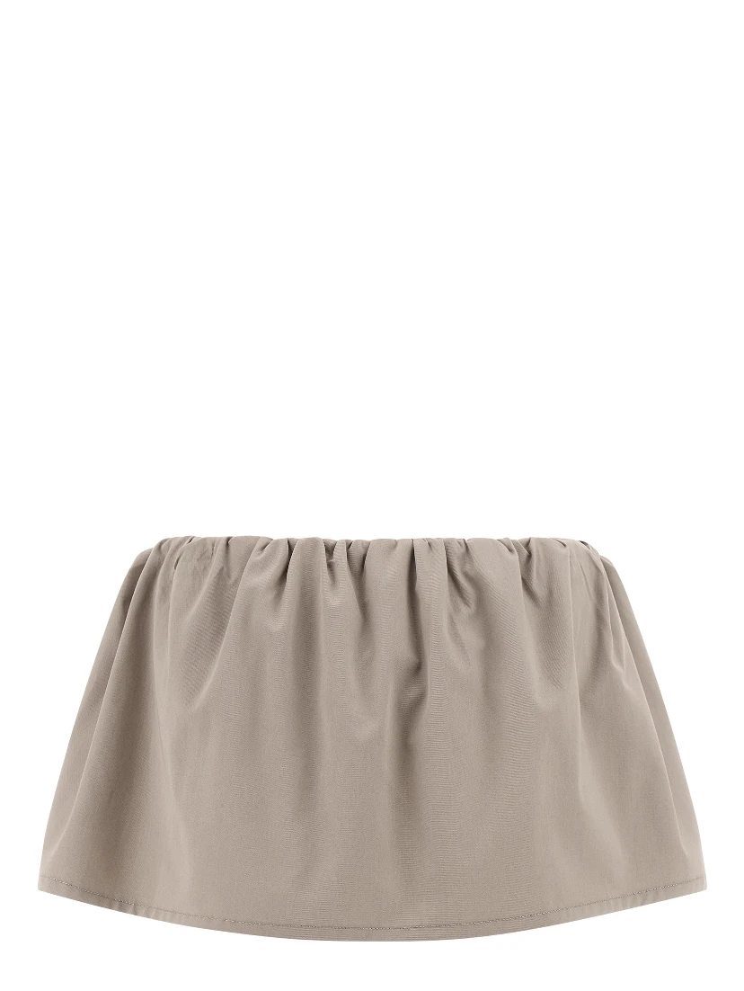 Gray Cotton Long Skirt