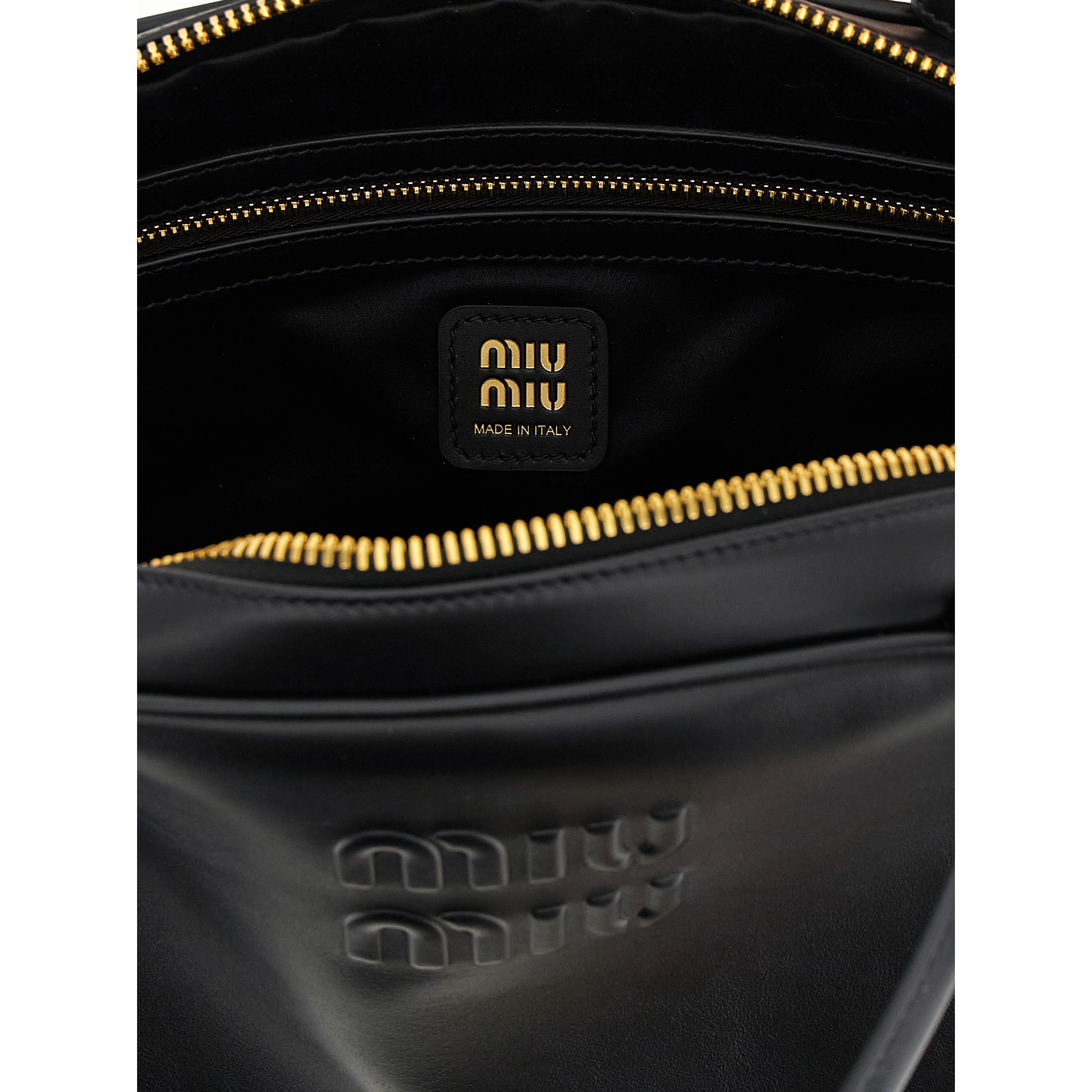 Black Calfskin Shoulder Bag