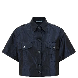 Blue Silk Blouse