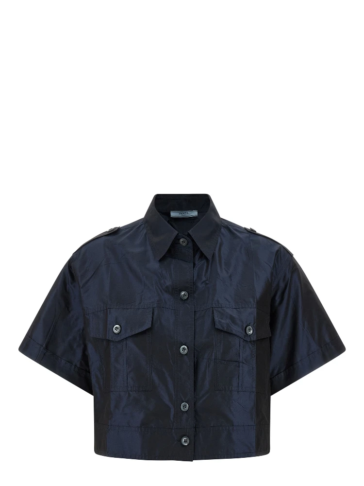 Blue Silk Blouse